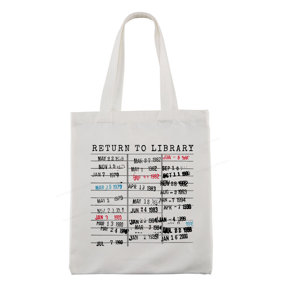 Pagewing Return To Library Tote Bag
