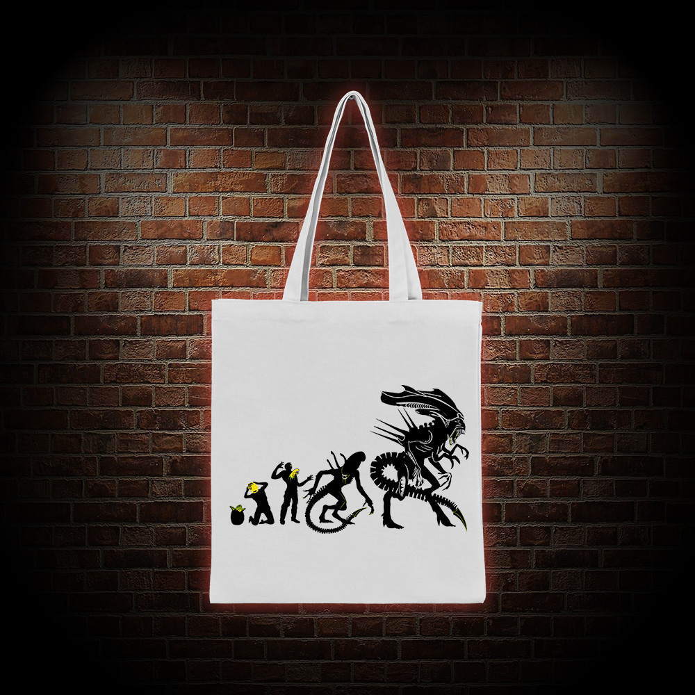 Alien Evolution Tote Bag