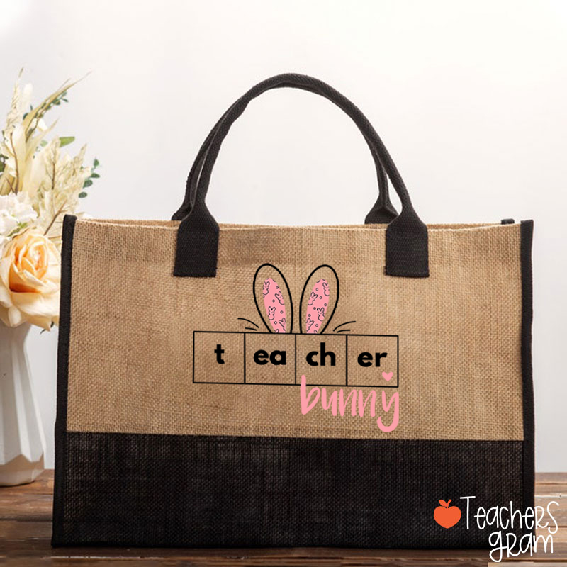 Teacher Bunny Teacher Cotton Tote Bag