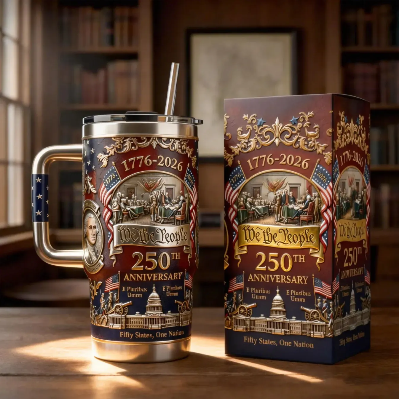 U.S. 250th Anniversary Commemorative Travel Tumbler (1776-2026)