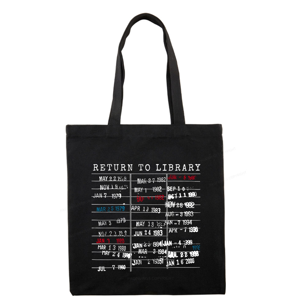 Pagewing Return To Library Tote Bag