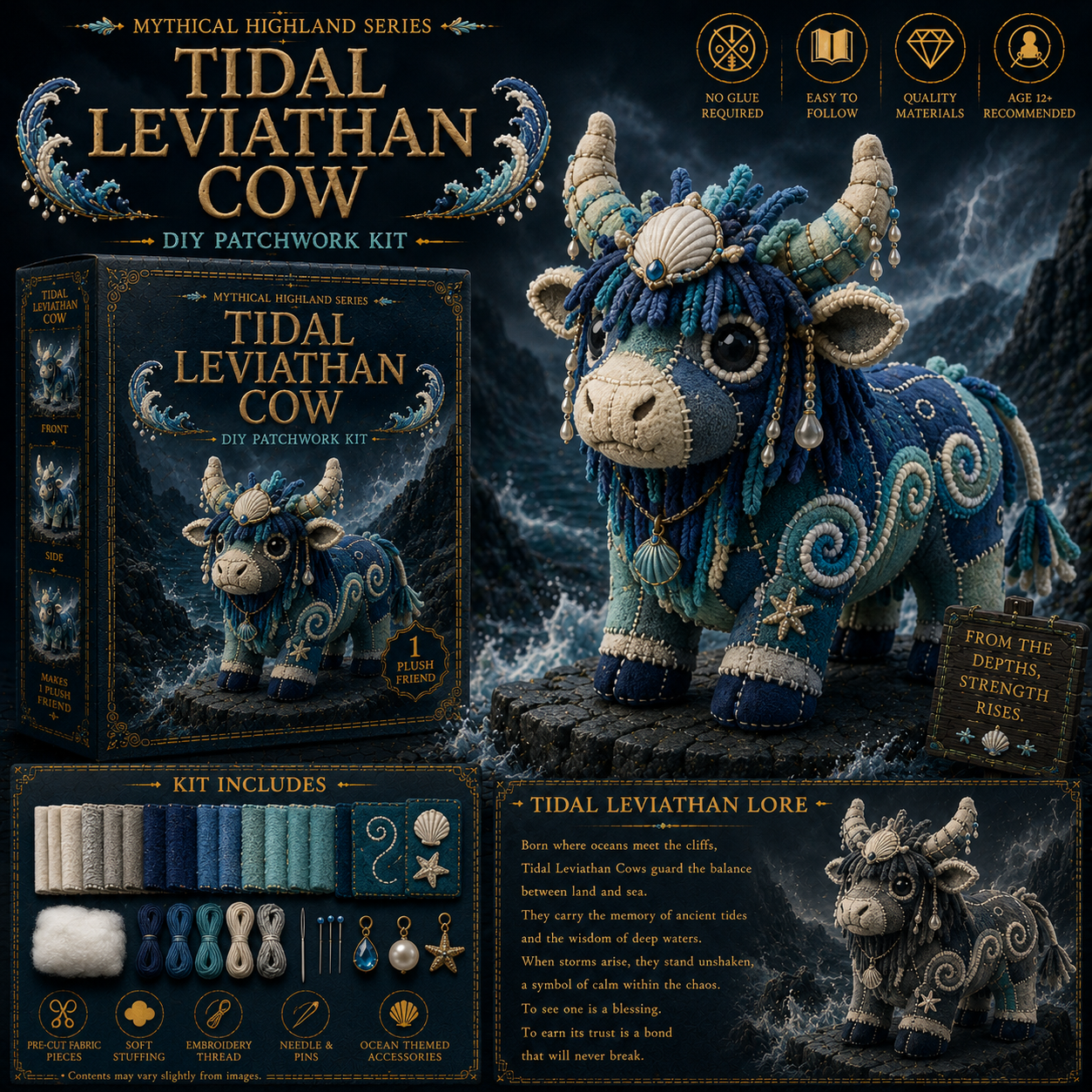 Mythical Highland Cow DIY Sewing Kit 🐮✨🔥New product launch🌙🔥
