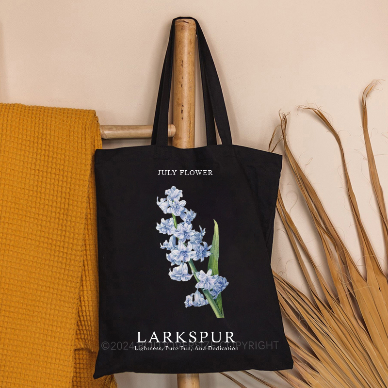 Vintage July Floral Tote Bag