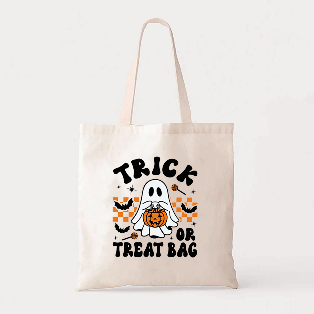 Trick Or Treat Halloween Ghost Tote Bag