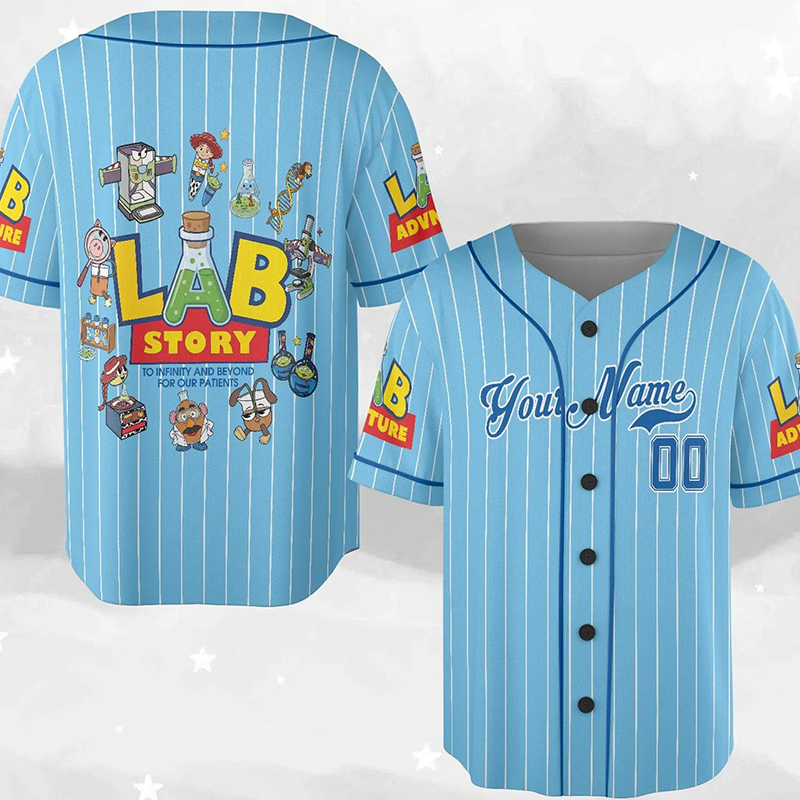 Personalized Lab Adventure Lab Story Baseball Jersey