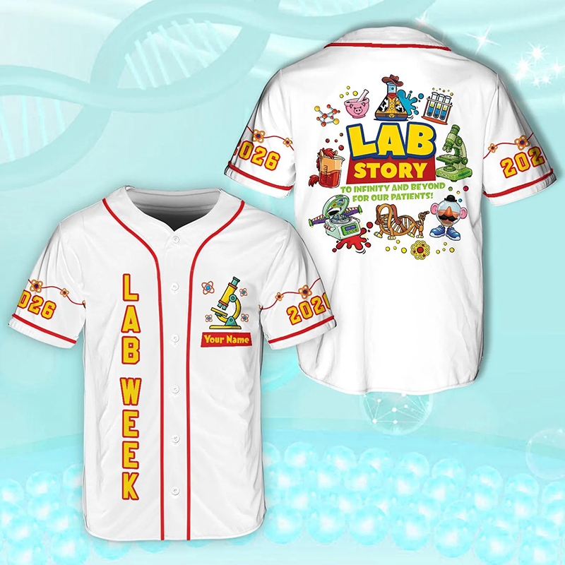 Personalized Lab Week Lab Story Baseball Jersey