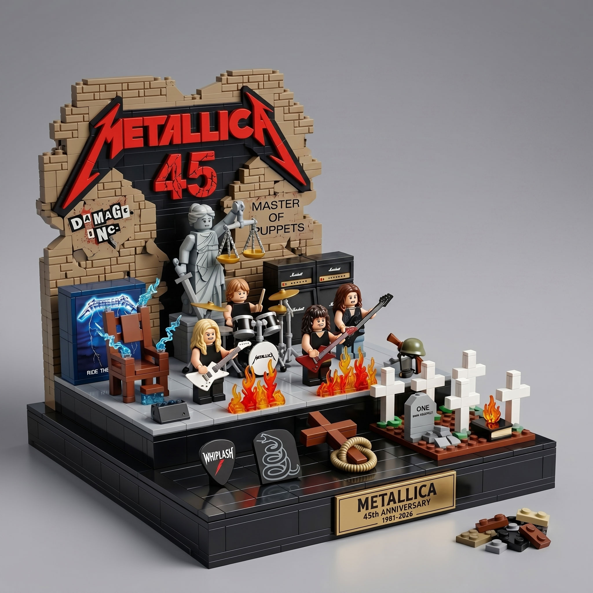 🎸 Metallica 45th Anniversary Building Blocks Set 🧱🎤🔥