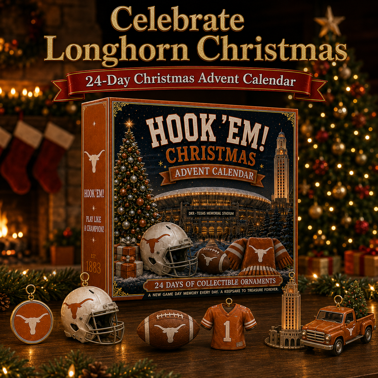 🎄 Hook ’Em! Football Christmas Advent Calendar
