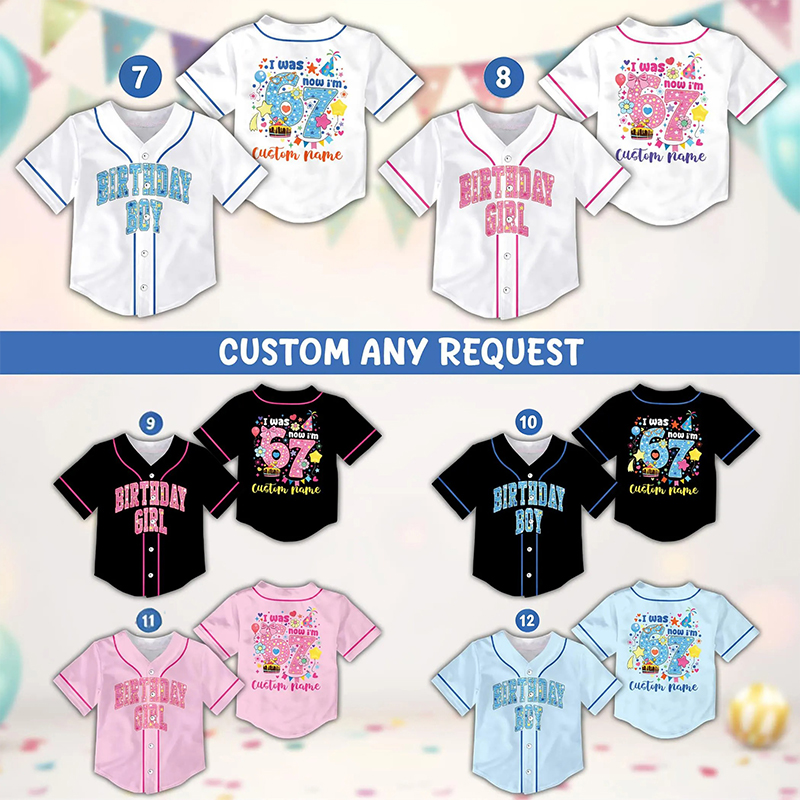 Personalized Meme 67 Six Seven Birthday Class Baseball Jersey