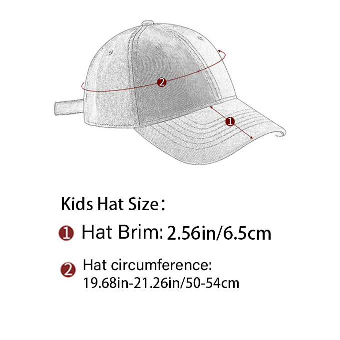 Personalized Name Embroidered Golf Washed Baseball Cap For Kids