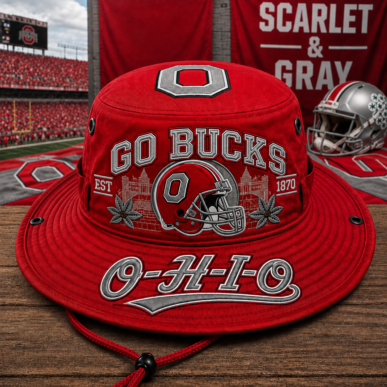 🔥🇺🇸 Last Day Promo: 49% OFF 🏈 GO BUCKS Football Heritage Boonie Hat