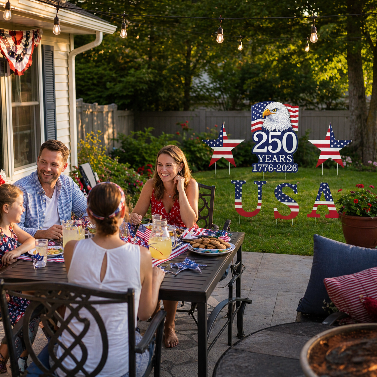America 250th Anniversary Eagle Yard Sign Set