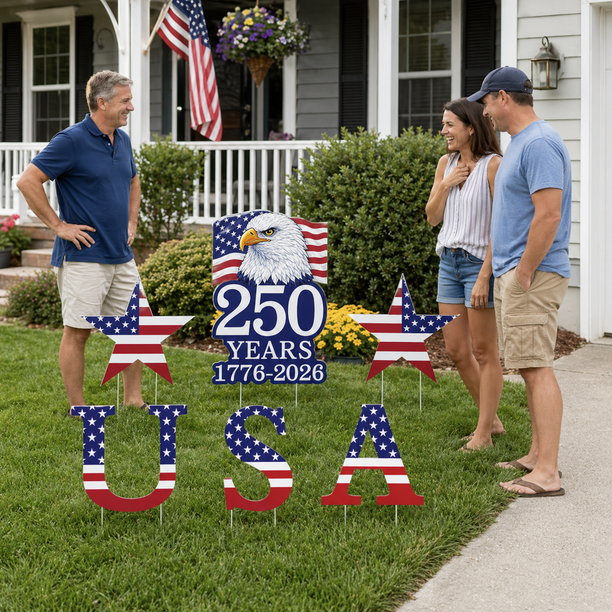 America 250th Anniversary Eagle Yard Sign Set