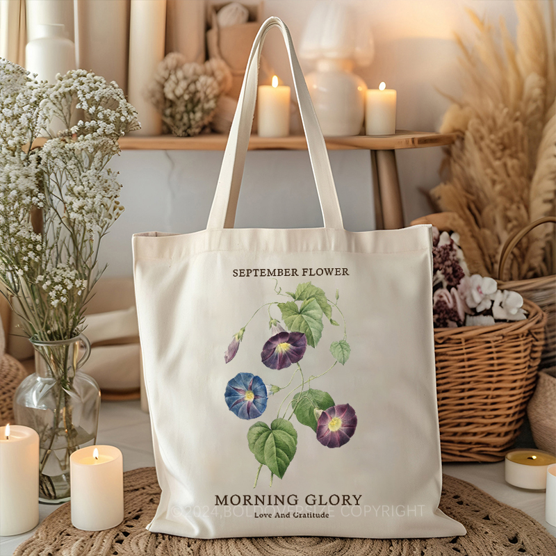 Vintage September Floral Tote Bag