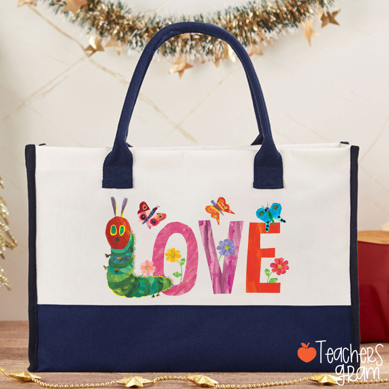Love Teacher Cotton Tote Bag