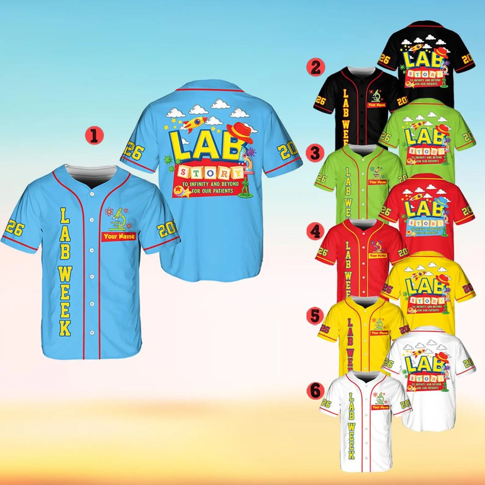 Personalized Name Lab Story To Infinity And Beyond Baseball Jersey