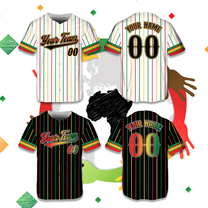 Personalized Name And Number Black History Month Teacher Baseball Jersey