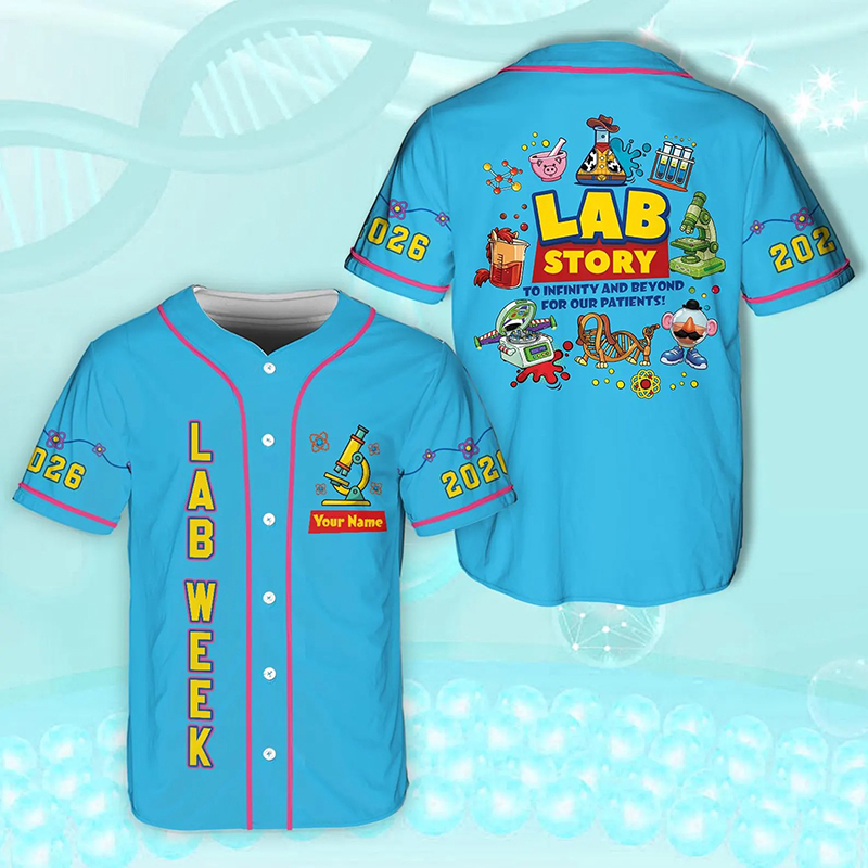 Personalized Lab Week Lab Story Baseball Jersey