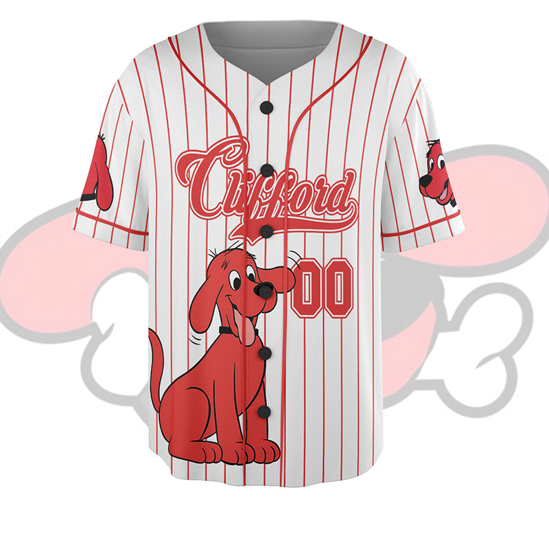Personalized Name And Number The Big Red Dog Teacher Baseball Jersey