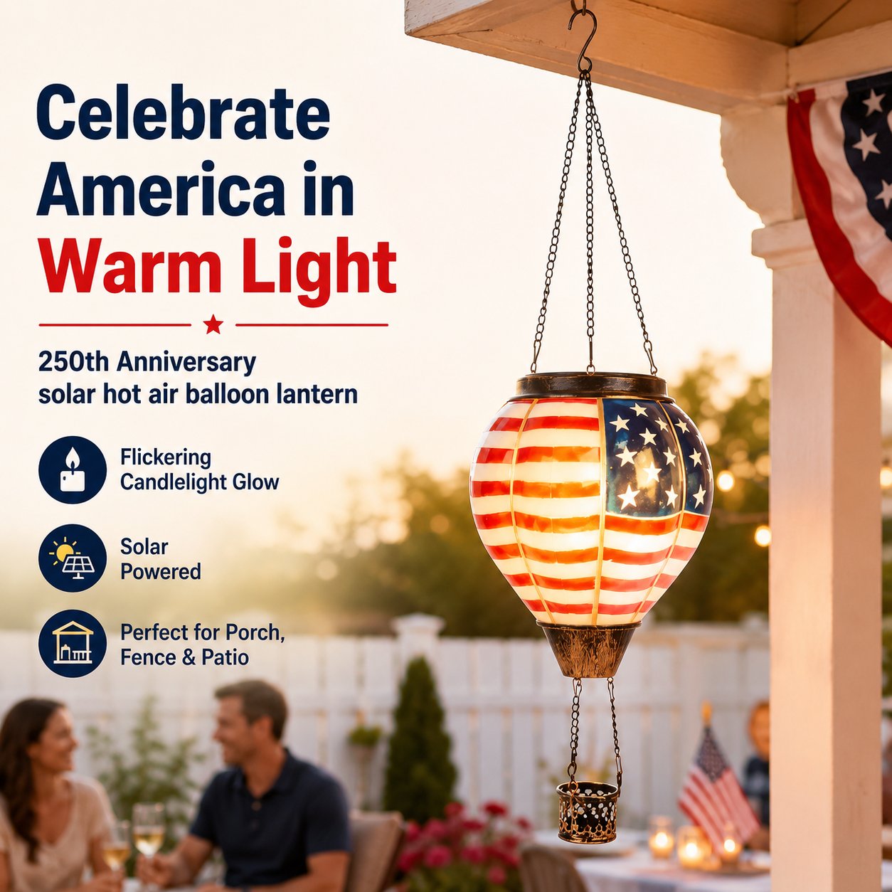 250th Anniversary Solar Hot Air Balloon Lantern