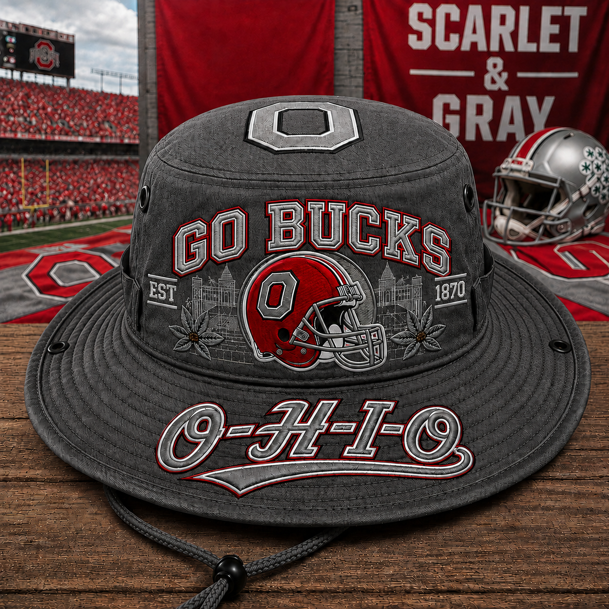 🔥🇺🇸 Last Day Promo: 49% OFF 🏈 GO BUCKS Football Heritage Boonie Hat