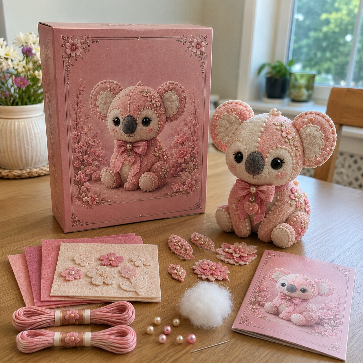 💗Pink Woodland Friends DIY Felt Sewing Kit – Make Your Own Cute Animal