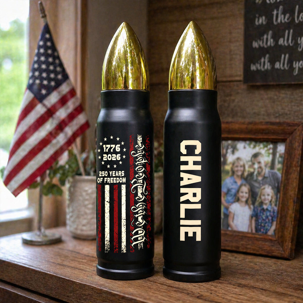 🔥 Last Day Promo: 70% OFF 🎉 - We The People Personalized Bullet Tumbler 🥤 – 250th Anniversary Patriotic Gift 🇺🇸🎖️