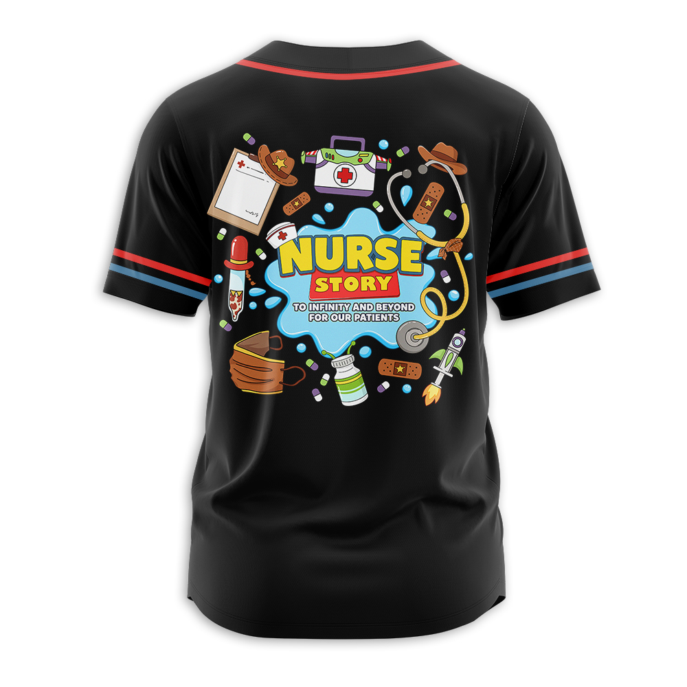 Personalized Name Nurse Story To Infinity And Beyond Nurse Baseball Jersey