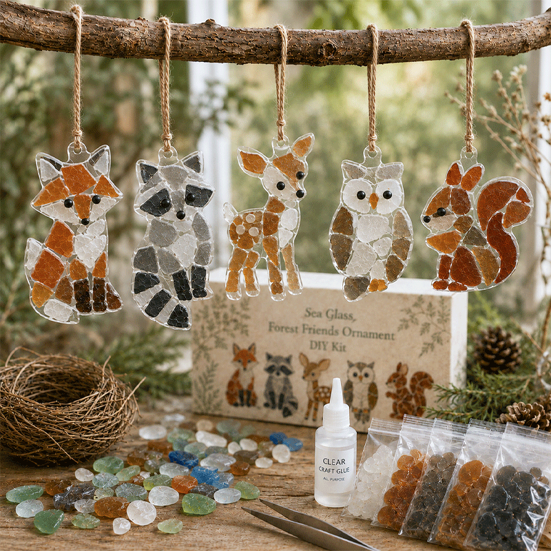 🌟 DIY Sea Glass Collage Kit 🎨🔮✨