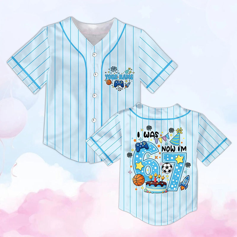 Personalized I Was 6 Now I'm 7 Meme Class Baseball Jersey