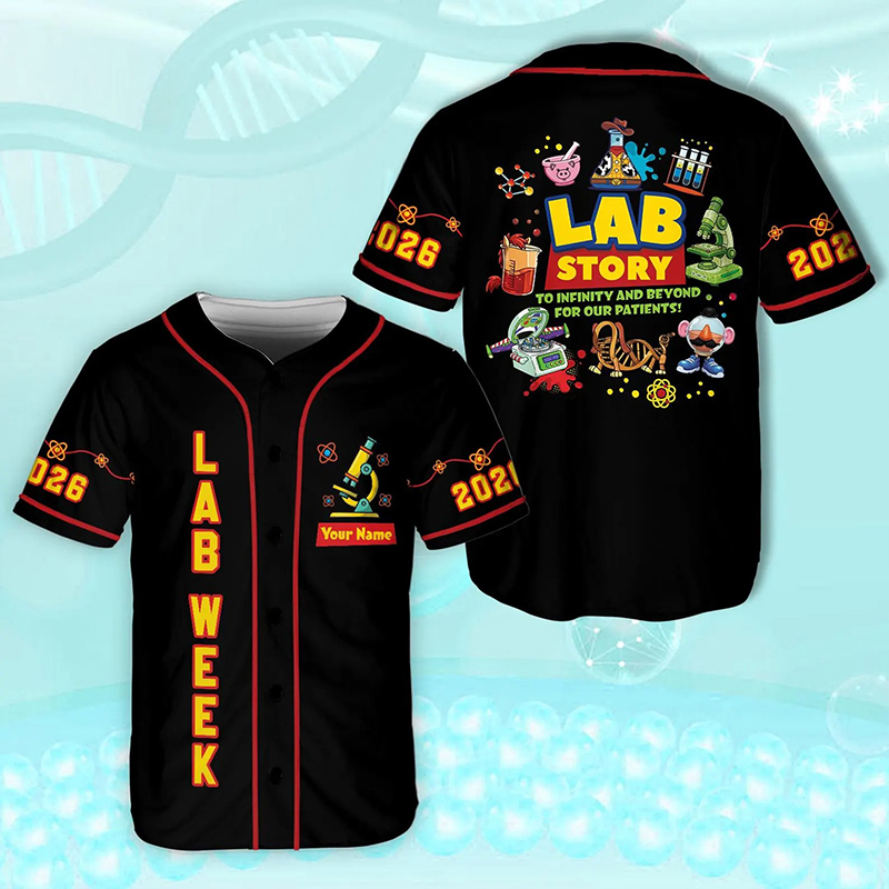 Personalized Lab Week Lab Story Baseball Jersey