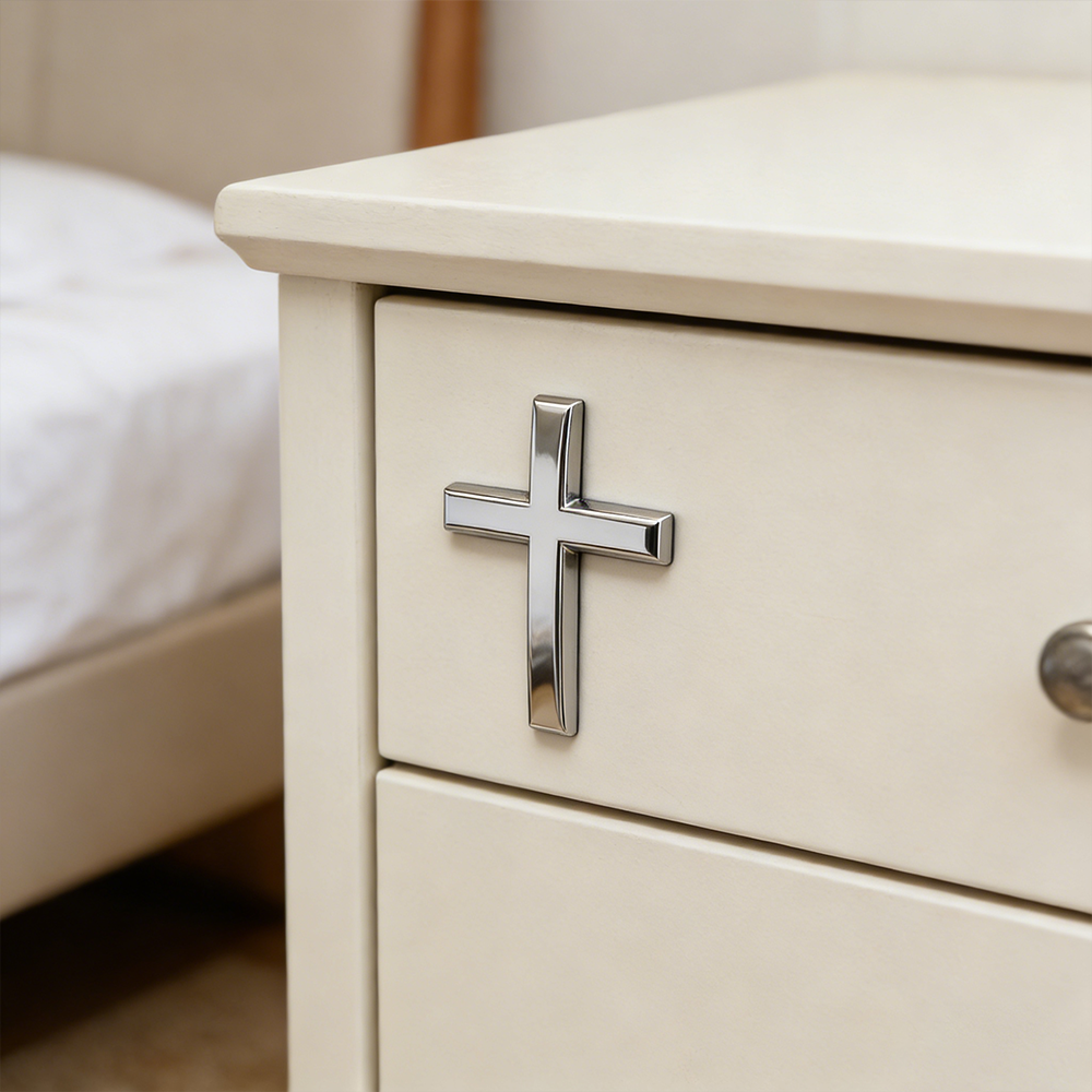 Christian 3D Metal Cross Car Emblem Sticker