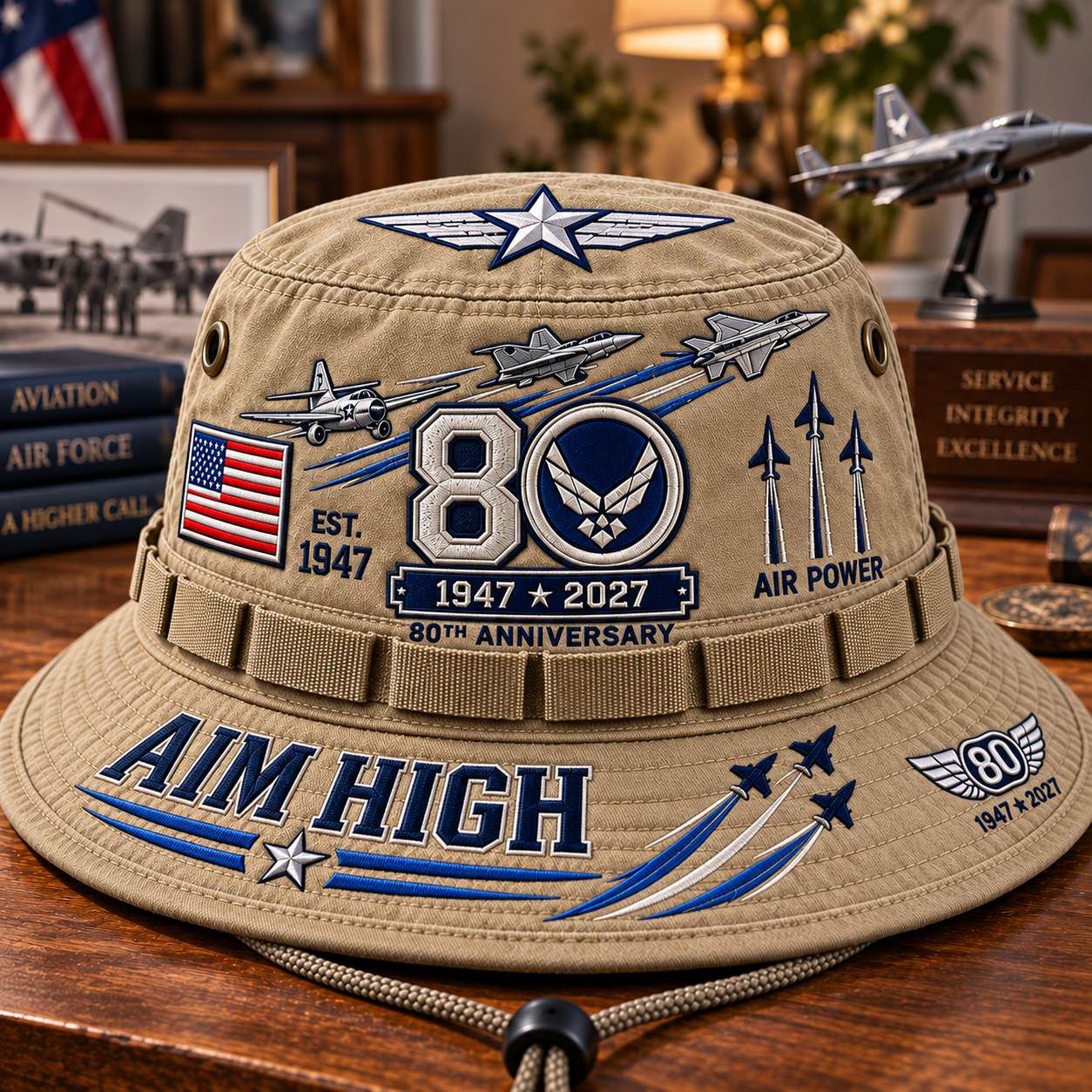 🇺🇸 U.S. Air Force 80th Anniversary Bucket Hat