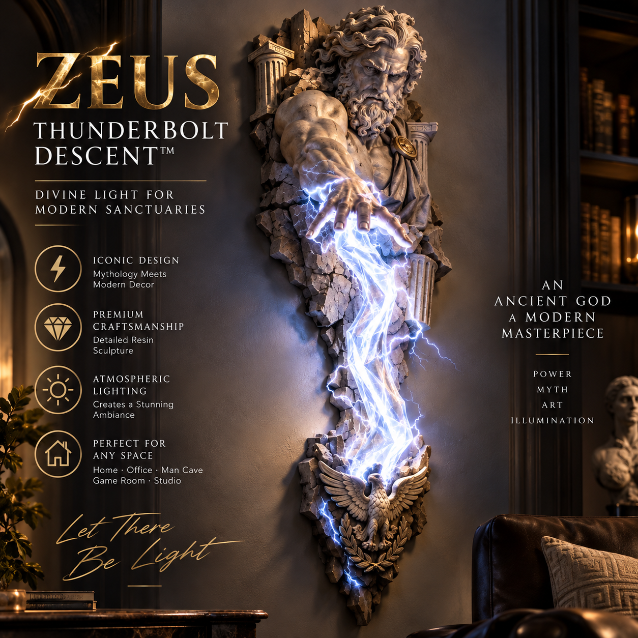 ⏰ Limited Stock 50% OFF  ⚡🌊 Mythological Sculpture Wall Lamp Collection 🏛️✨