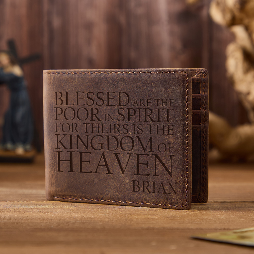 Personalized Bible Leather Wallet