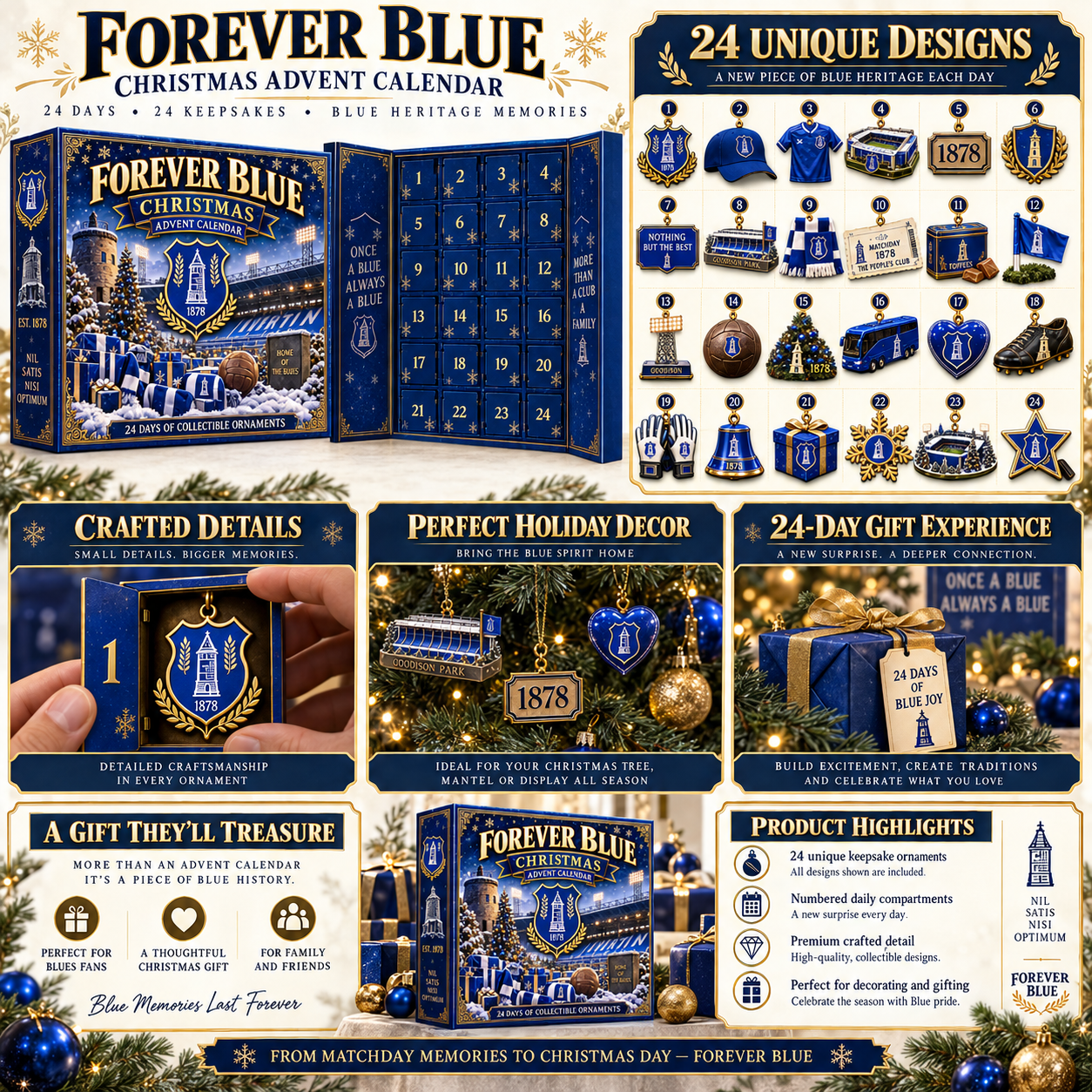 🎄 Forever Blue! Football Christmas Advent Calendar