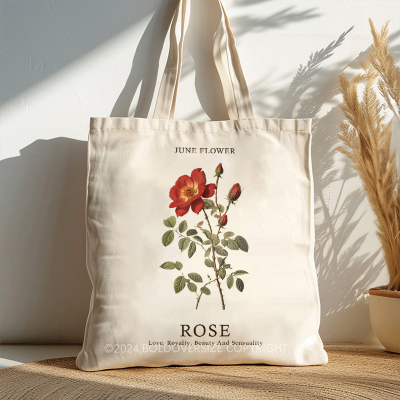 Vintage June Floral Tote Bag