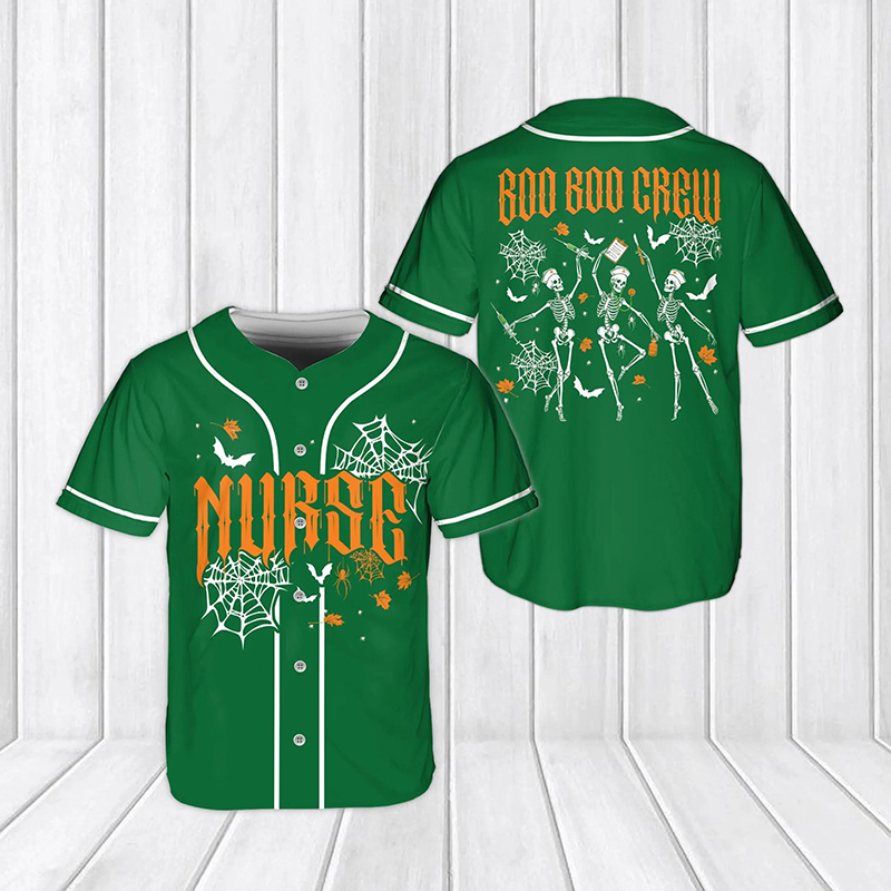 Preppy Solid Halloween Skeleton Game Day Baseball Jersey