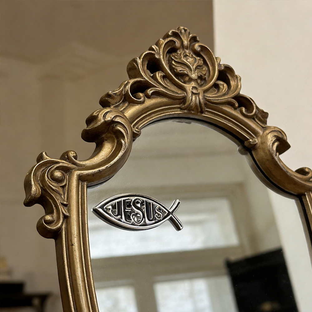Christian Jesus Fish Metal Car Emblem Badge