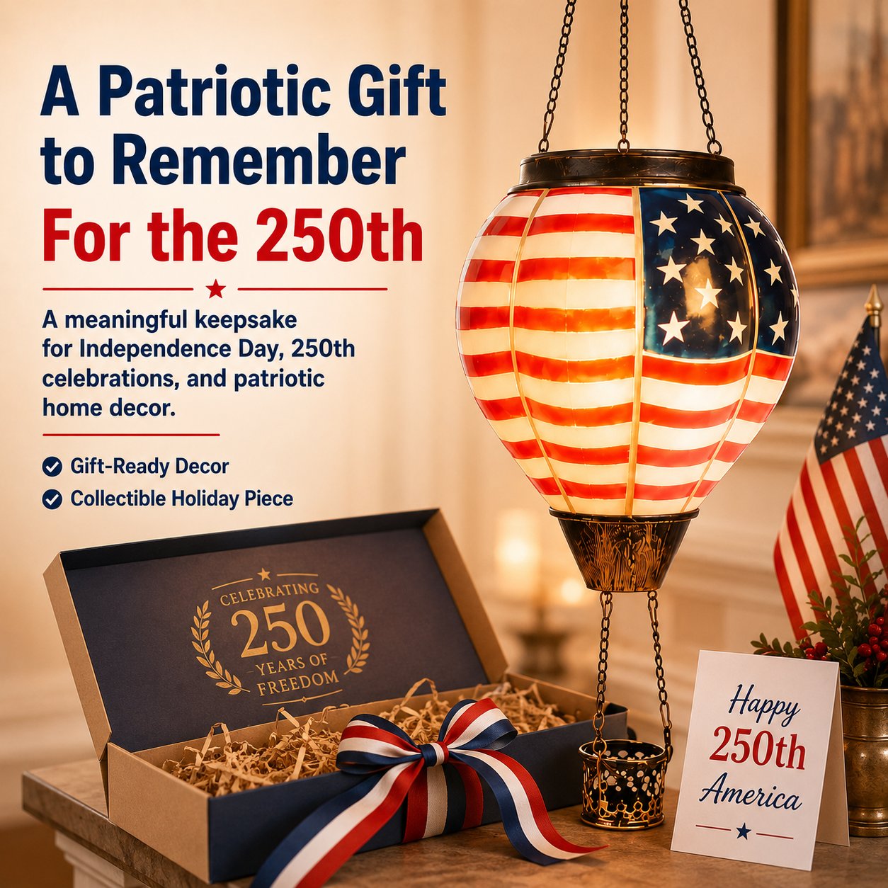 250th Anniversary Solar Hot Air Balloon Lantern