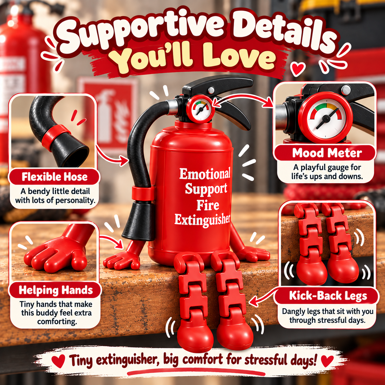 🔥BUY 3 GET 1 FREE(Add 4 to your cart)-Emotional Support Desk Buddies™ – Funny Desk Decor & Unique Gifts for Coworkers