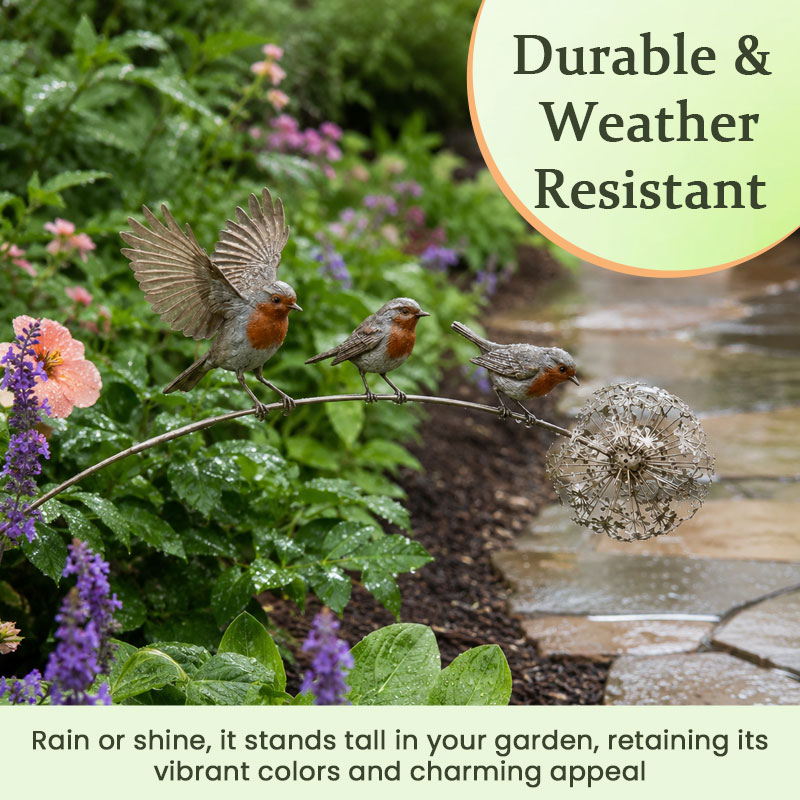 Robin Memorial Garden Stake – Loved Ones Are Near Garden Decor
