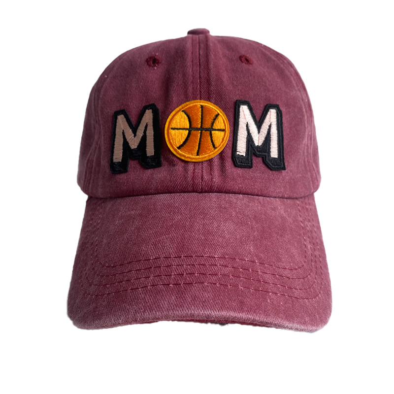 Basketball Mom Letter Embroidered Baseball Caps