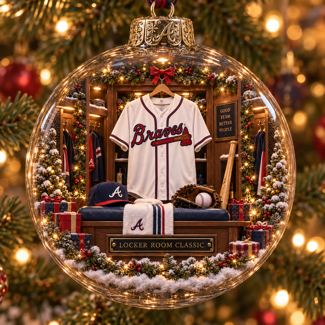 ⚾🎄 Chop On – Light-Up Baseball Heritage Christmas Ornament