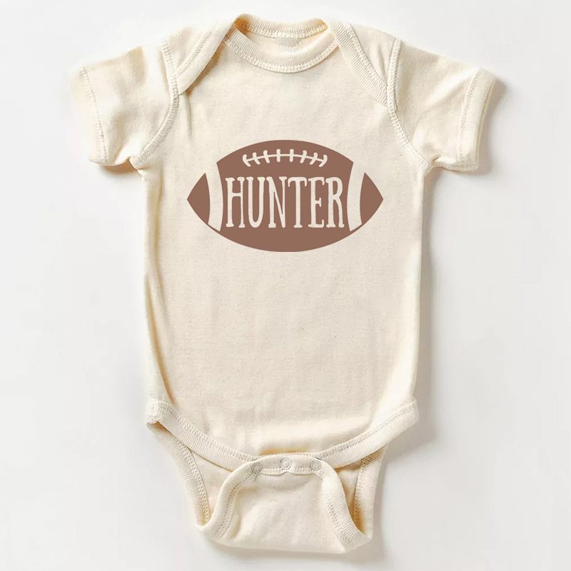 Custom Name Football Bodysuit For Baby