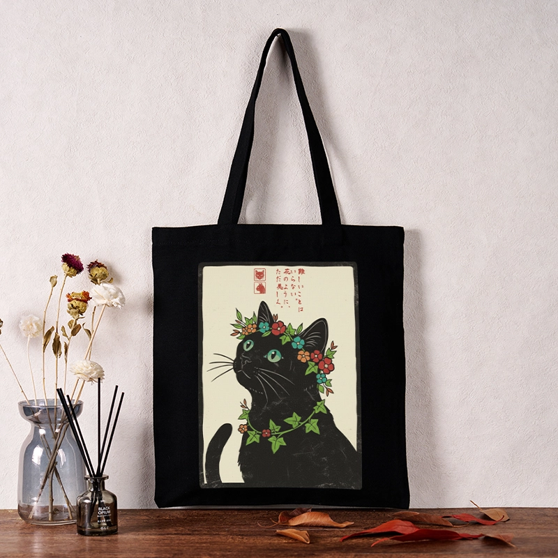 Tokyo-Tiger The Flower-Crowned Cat Tote Bag