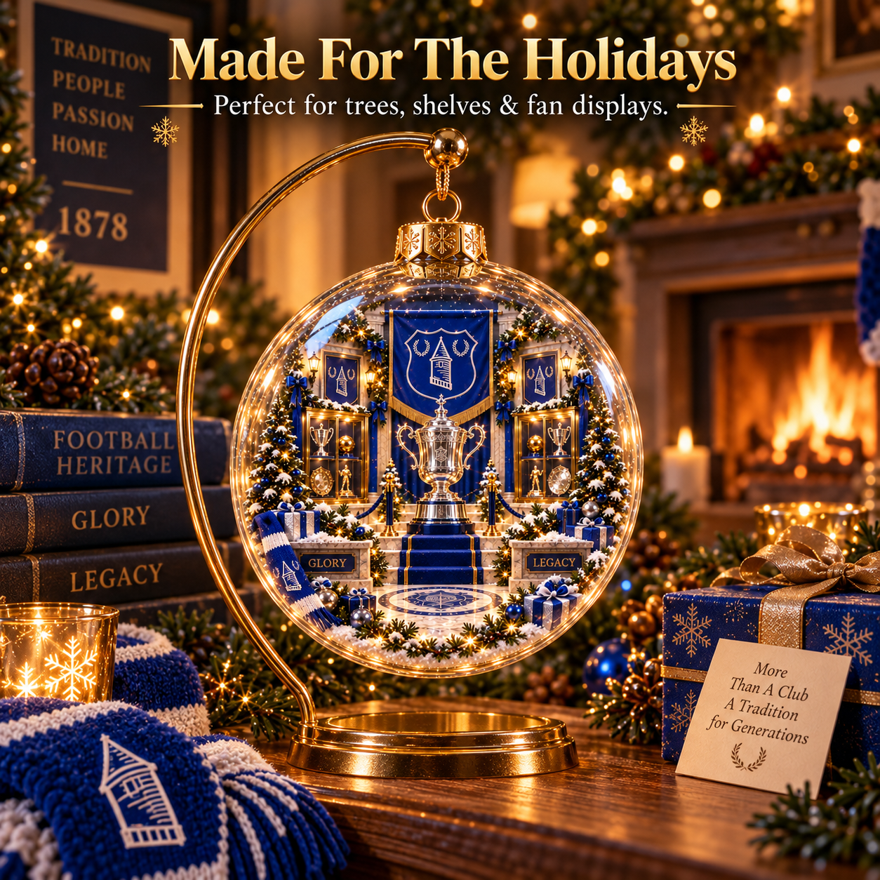 🎄 Nil Satis Nisi Optimum Light-Up Football Christmas Globe Ornament
