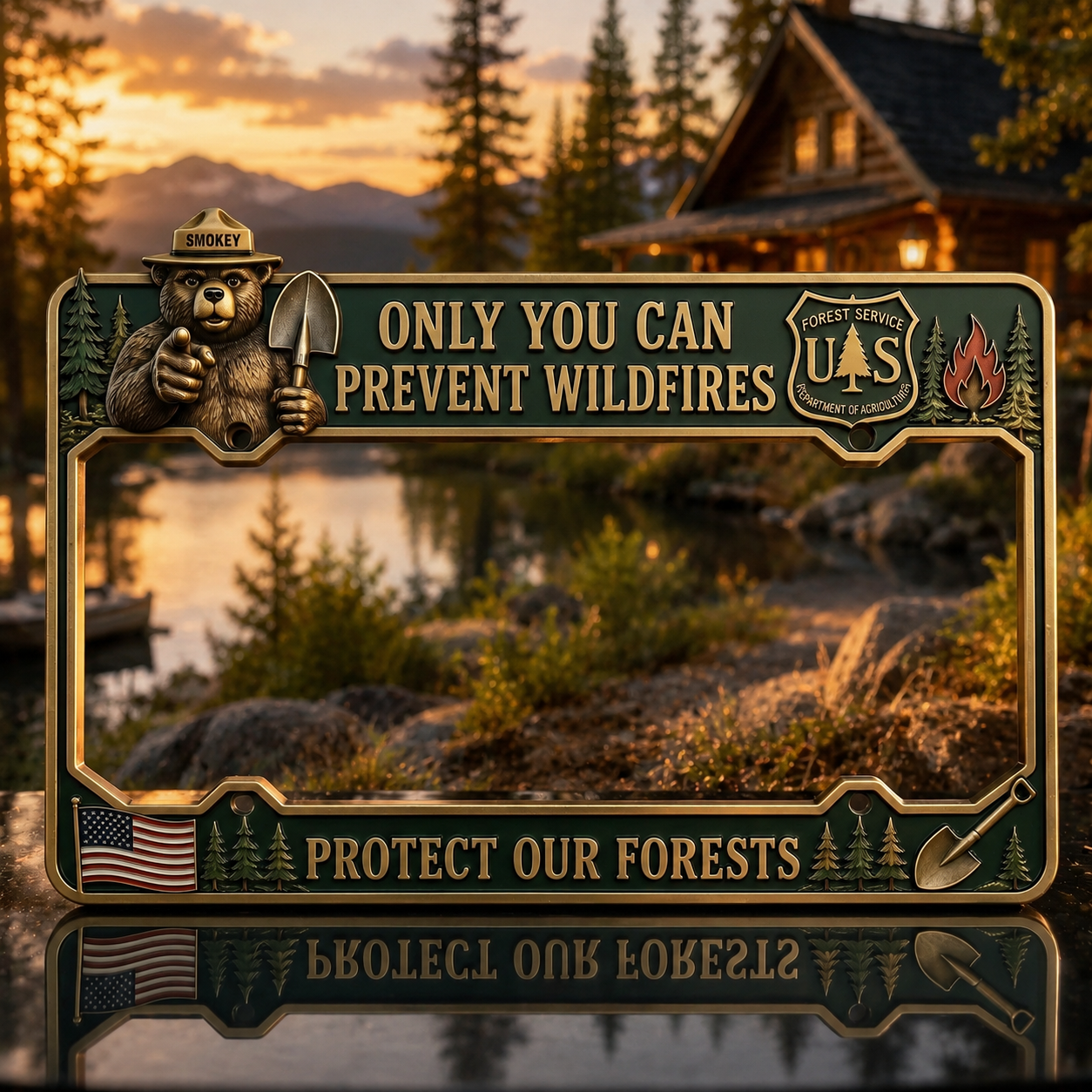 Last Day Promo: 49% OFF🐻Smokey Bear Only You Can Prevent Wildfires License Plate Frame