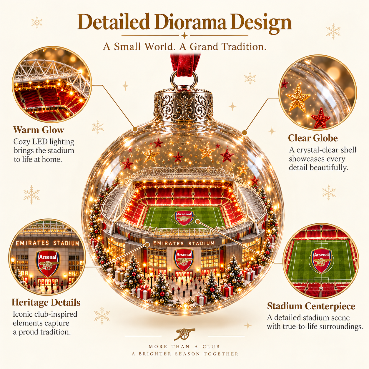 ⚽🎄 Bring the Stadium Home — Light-Up Football Stadium Christmas Ornament