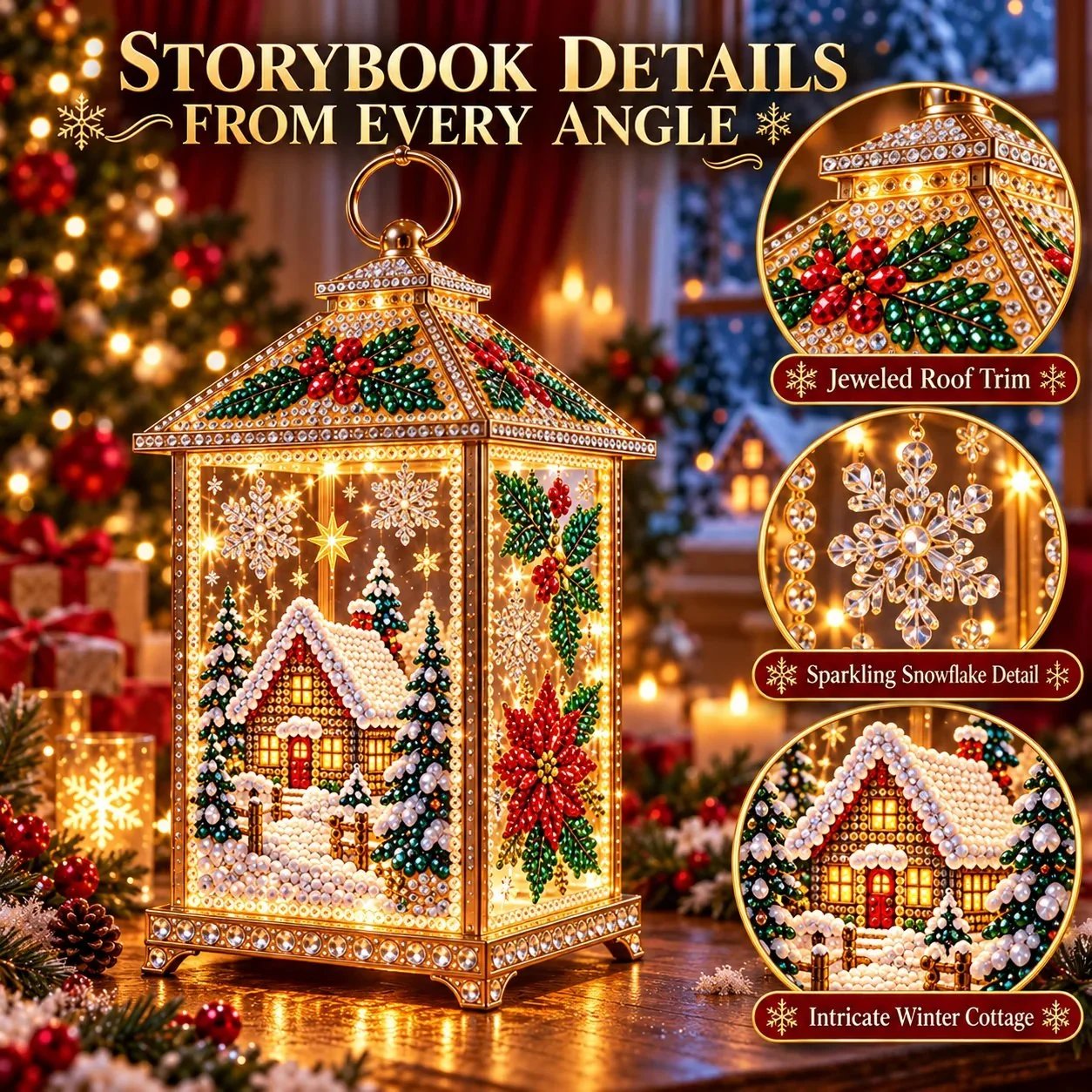 🔥Limited time 70% OFF - ✨💎DIY Light-Up Diamond Art Lantern -  Create Your Own Sparkling Glow